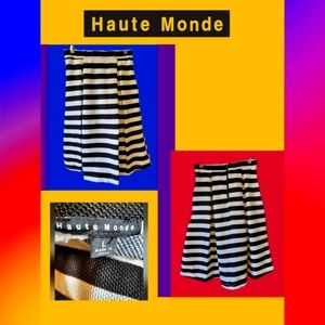 HAUTE MONDE CONTEMPORARY DESIGNER BLACK AND WHITE SKIRT